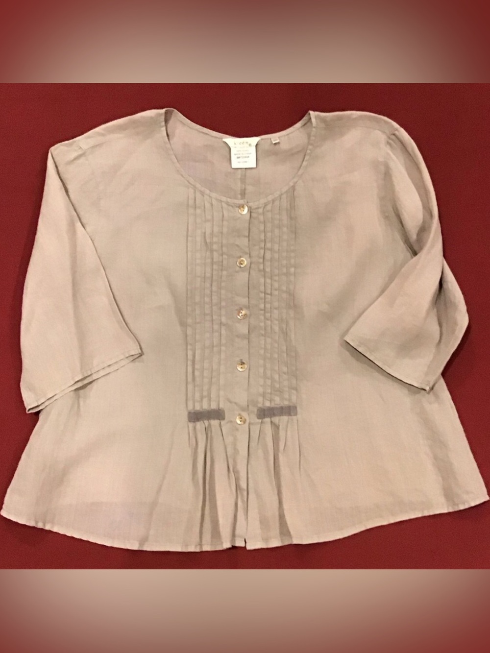Kleen 100% Ramie Blouse Medium